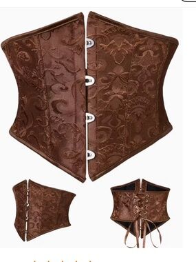 NEW French-Style Vintage Jacquard Corset Belt sz M